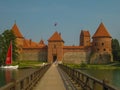 Trakai Castle in the middle of Lake GalvÃâ Royalty Free Stock Photo